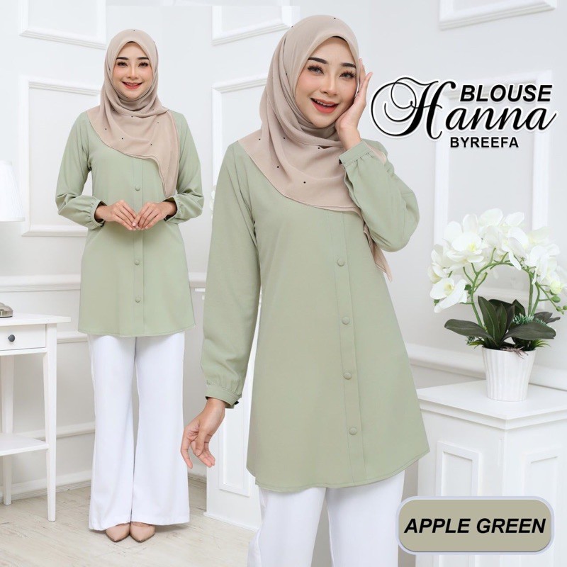Shop Malaysia Blouse Muslimah Baju Muslimah Blouse Hanna Byreefa Shopee Singapore
