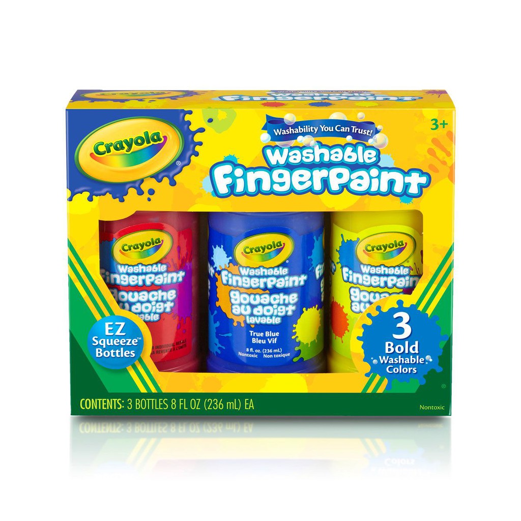 Crayola Washable Fingerpaint - 3 Bold Colors (551310) | Shopee Singapore