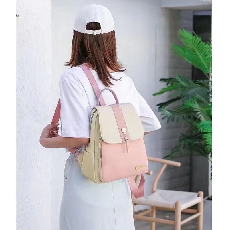 Beg Sandang Wanita Bag Pack Women Travel Backpack Women Beg Pack Nylon Waterproof Anti Theft Casual Bagpack Beg Galas Wanita Beg Sandang Wanita Style 背包女 雙肩包 Beg Galas Belakang Perempuan 雙肩包