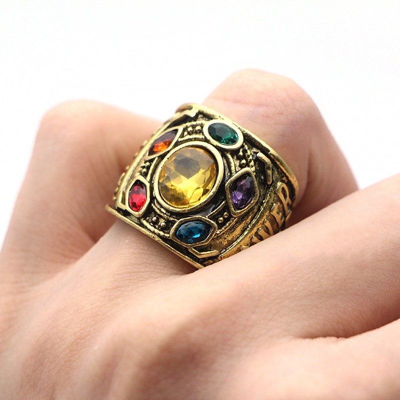 Luxury and Shining Power Ring Infinity Wars Thanos Jewelery Bracelet Letter Mens Ring 