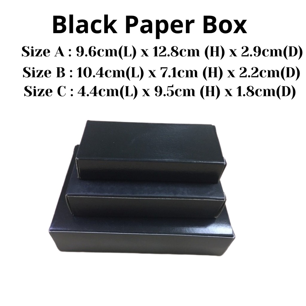 20pcs Per Lot Kraft Black Paper Box Nice Gift Box Packaging Ready Made Paper Box Artcard Material Paper Box Shopee Singapore