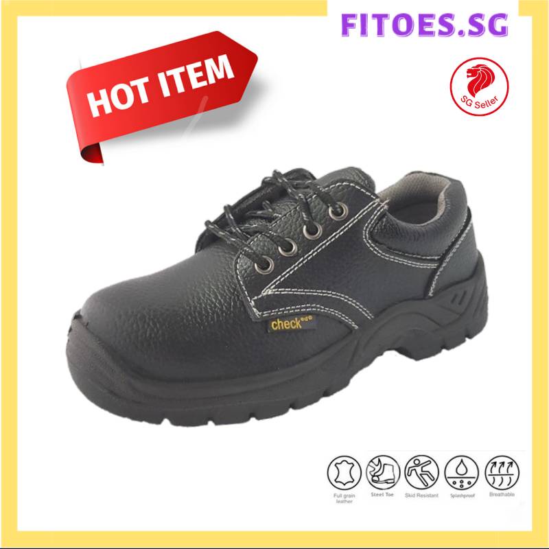 Checked Steel Toe Ultra-light Safety Shoes Slip-on Low-Cut SP100 ...