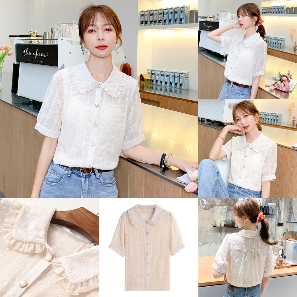 peter pan collar blouse womens