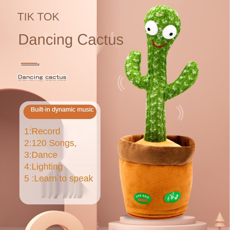 Dancing Cactus Plush Toy musical shake 