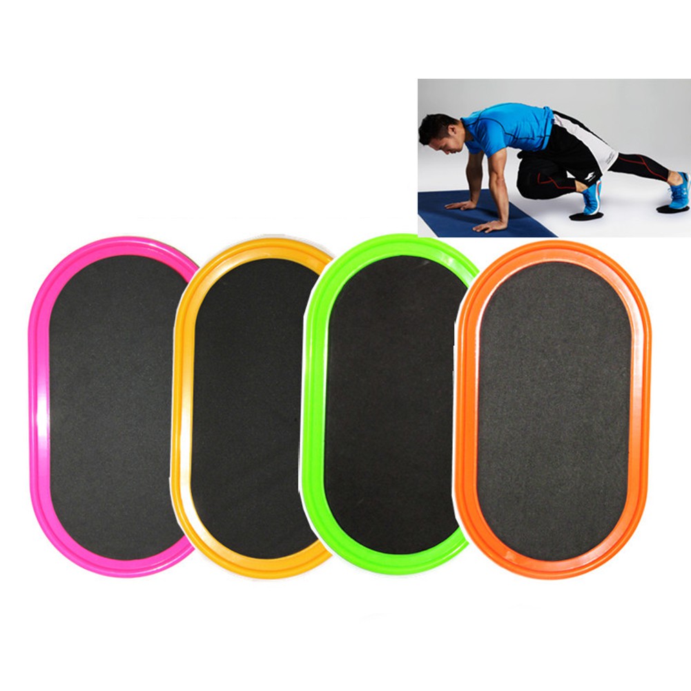 2x Fitness Core Sliders Balance Training Exercise Discs For Gym