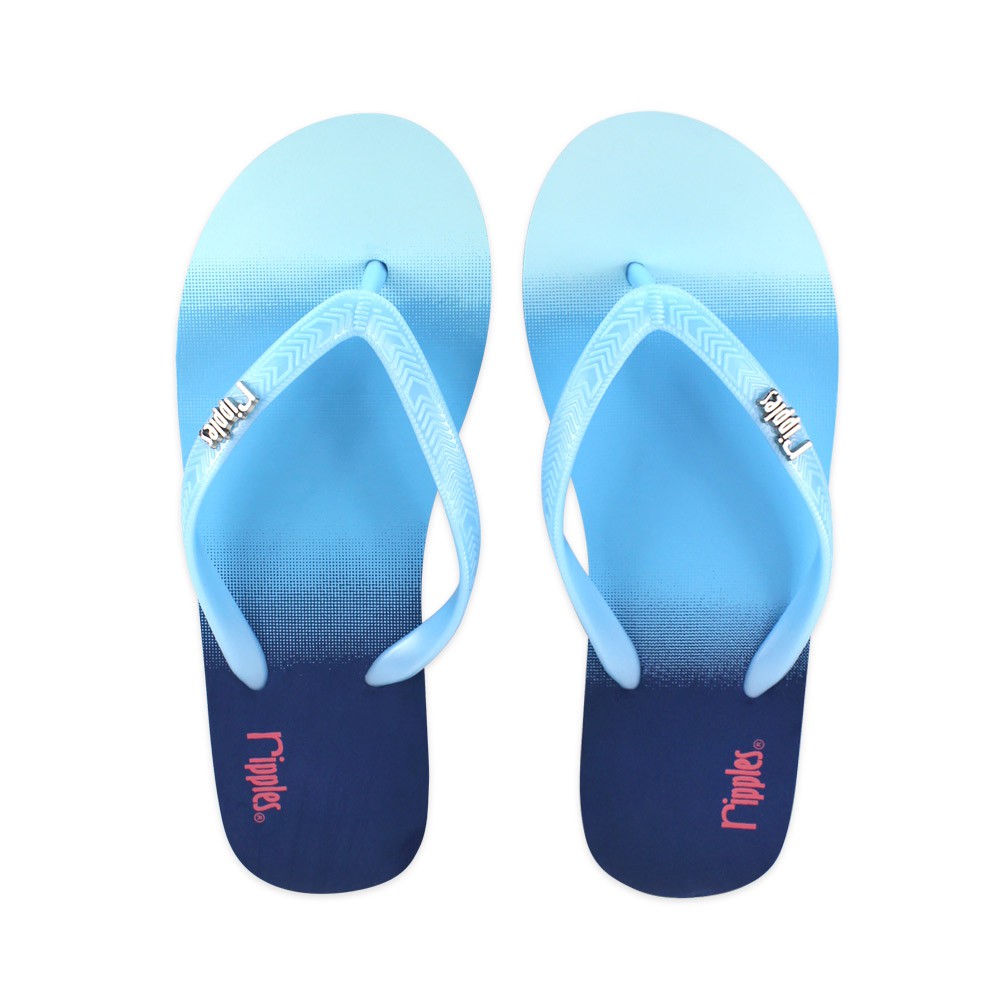 ladies blue flip flops