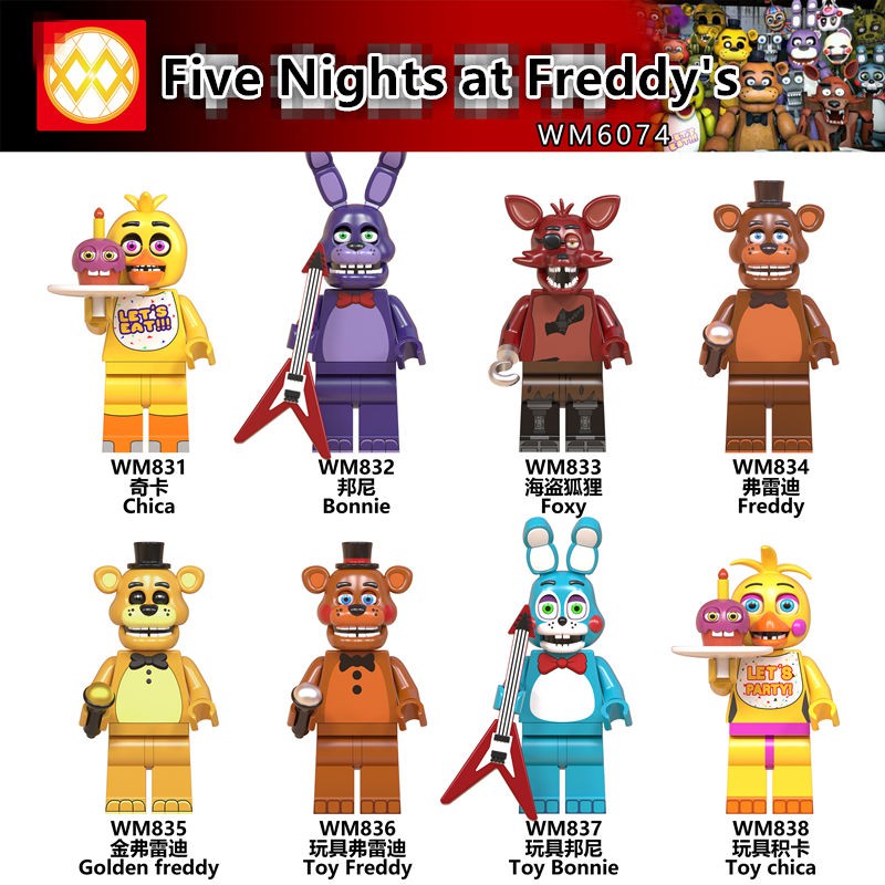 Five Nights At Freddy S Mini Figure Lego Compatible Game Toys Minifigures Building Blocks Wm6074 Model Shopee Singapore