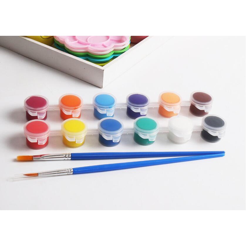 [stock clearance]3ml/5ml_12 Vibrant colors washable Safe Acrylic Paint ...