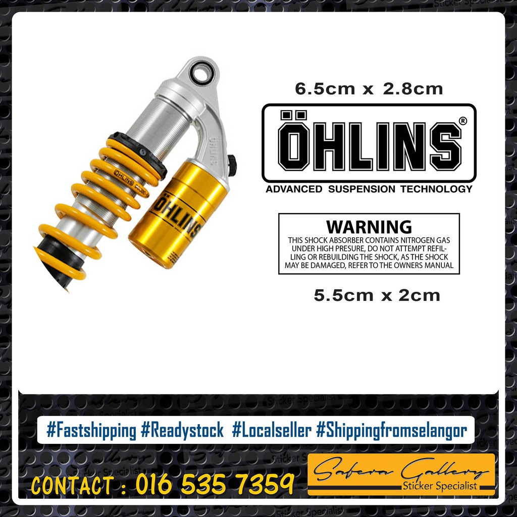 Shop Malaysia Sticker Decal Ohlins Absorber Ohlins Advance Suspension Technology Shopee Singapore