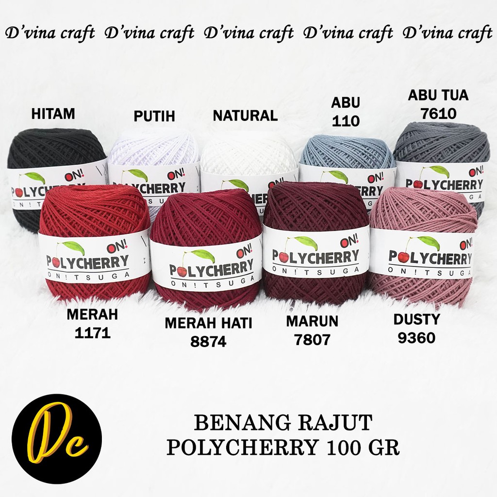 Polyester Polycherry Crochet Yarn 100 gr for DIY | Shopee Singapore