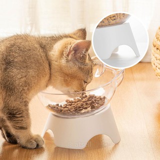 BL Pet Dog Cats Food Water Feeding Bowl Detachable Tilted Feeder Pet Raised Bowl