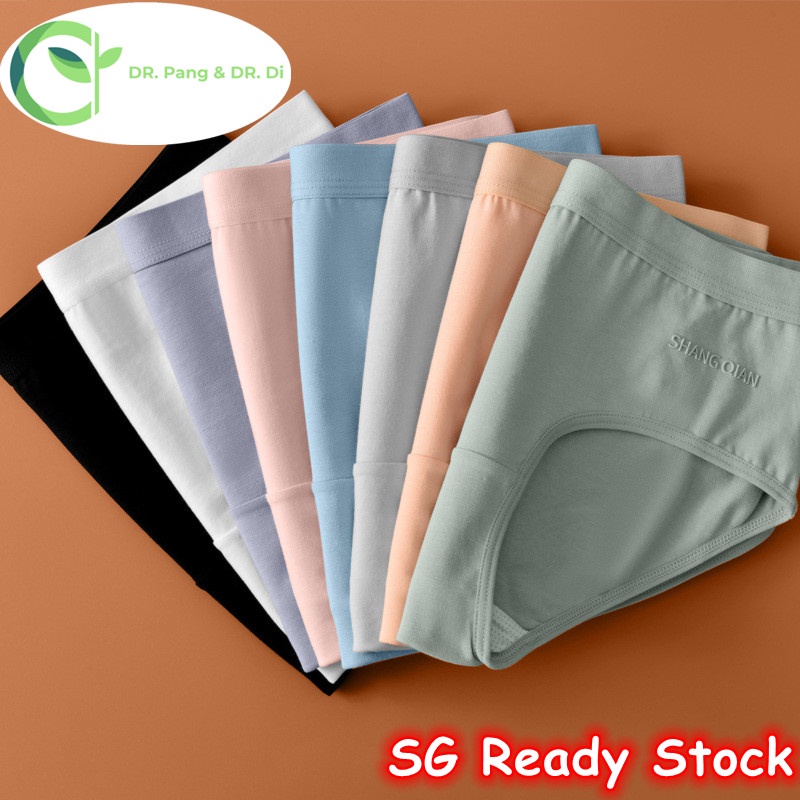 5 Pieces Women Casual Pure Color High Waist Underwear 1