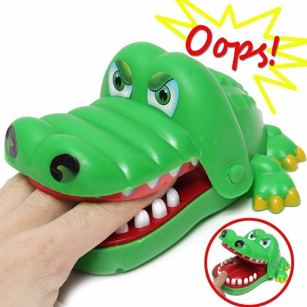 Large Crocodile Mouth Dentist Bite Finger Game Fun Playing Toy Kid ...