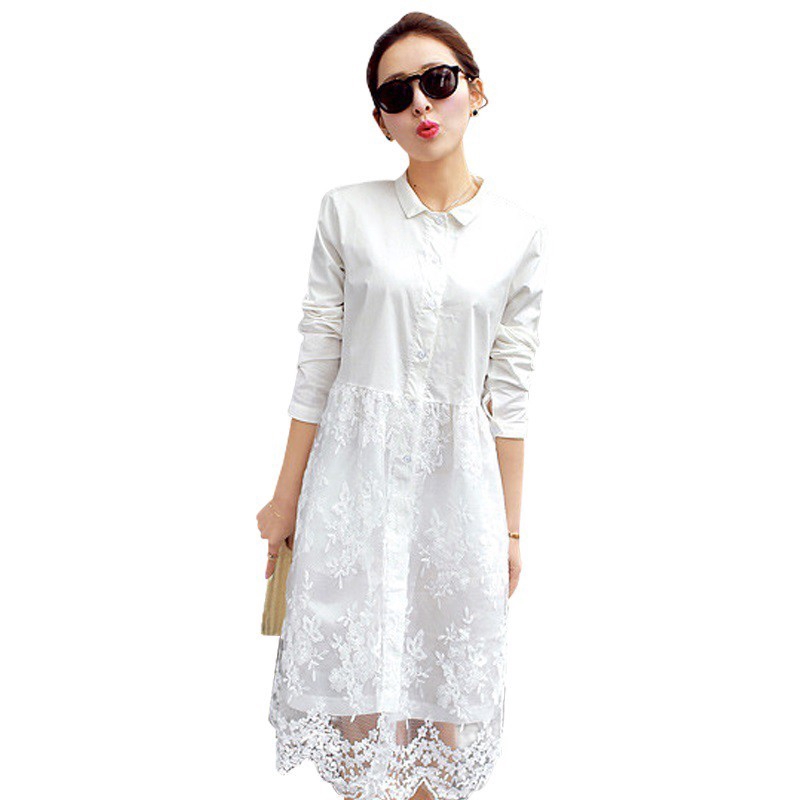 white long sleeve summer dress