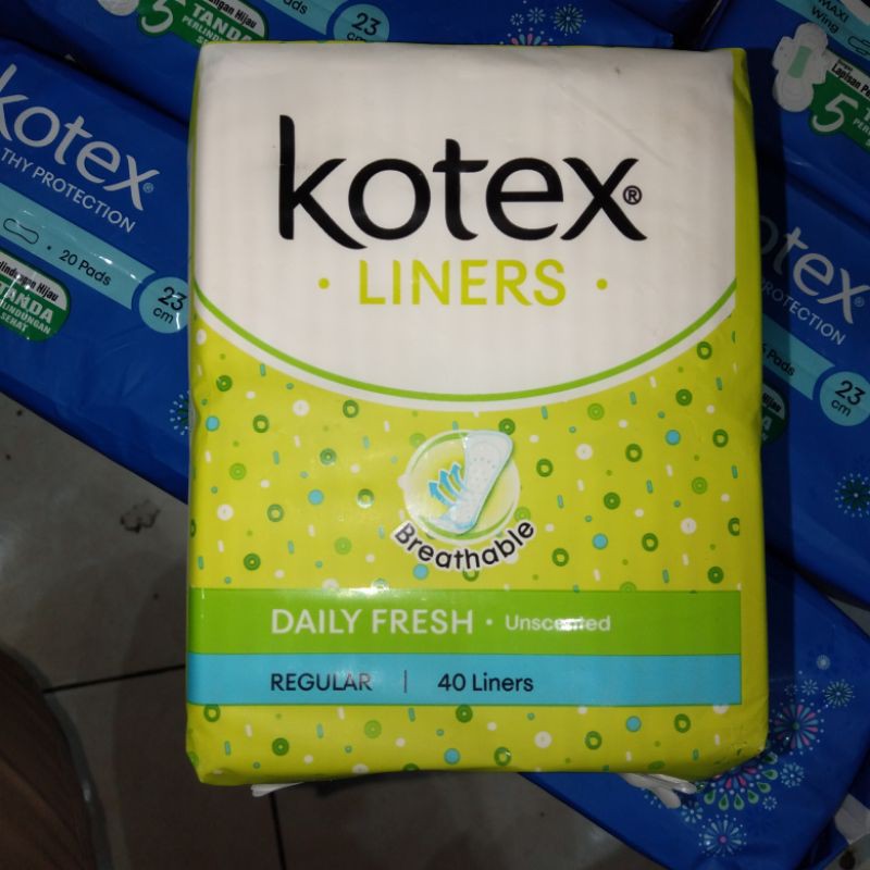 Kotex Fresh Liner Regular Unscented (40 Sheets) Shopee Singapore