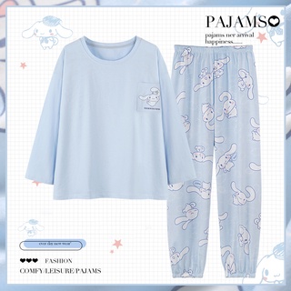 Sanrio Cinnamoroll Pajamas Women Pyjamas Star Dew Nightwear Solid Color ...