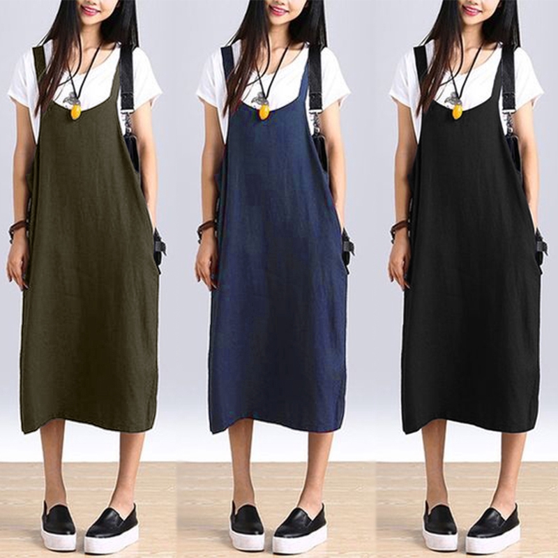 plus size pinafore jumpsuit
