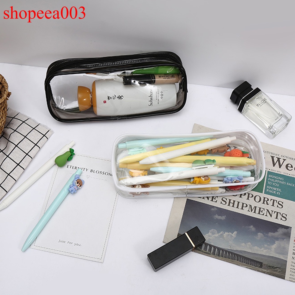 1pcs Large Capacity Zipper Pencil Case Transparent Gift School Pencil Box Pencil Bag School Supplies Stationery