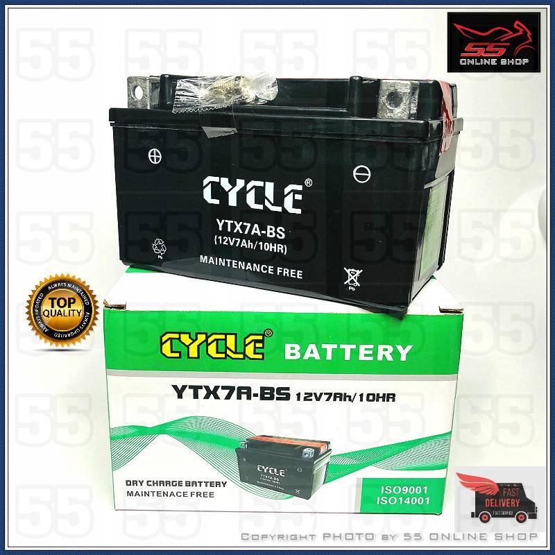 Cycle Battery Ytx7a Bs Sm Sport 110 Icon Cb250 Jetz 125 Vf3i 185 Elit125 Kawasaki Ex250 100 Original Ready Stock Shopee Singapore