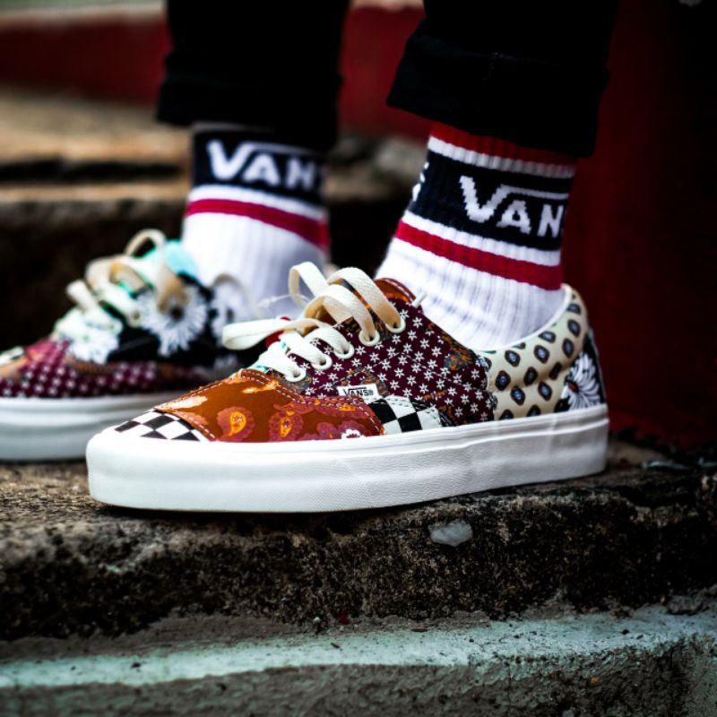 vans era tiger patchwork