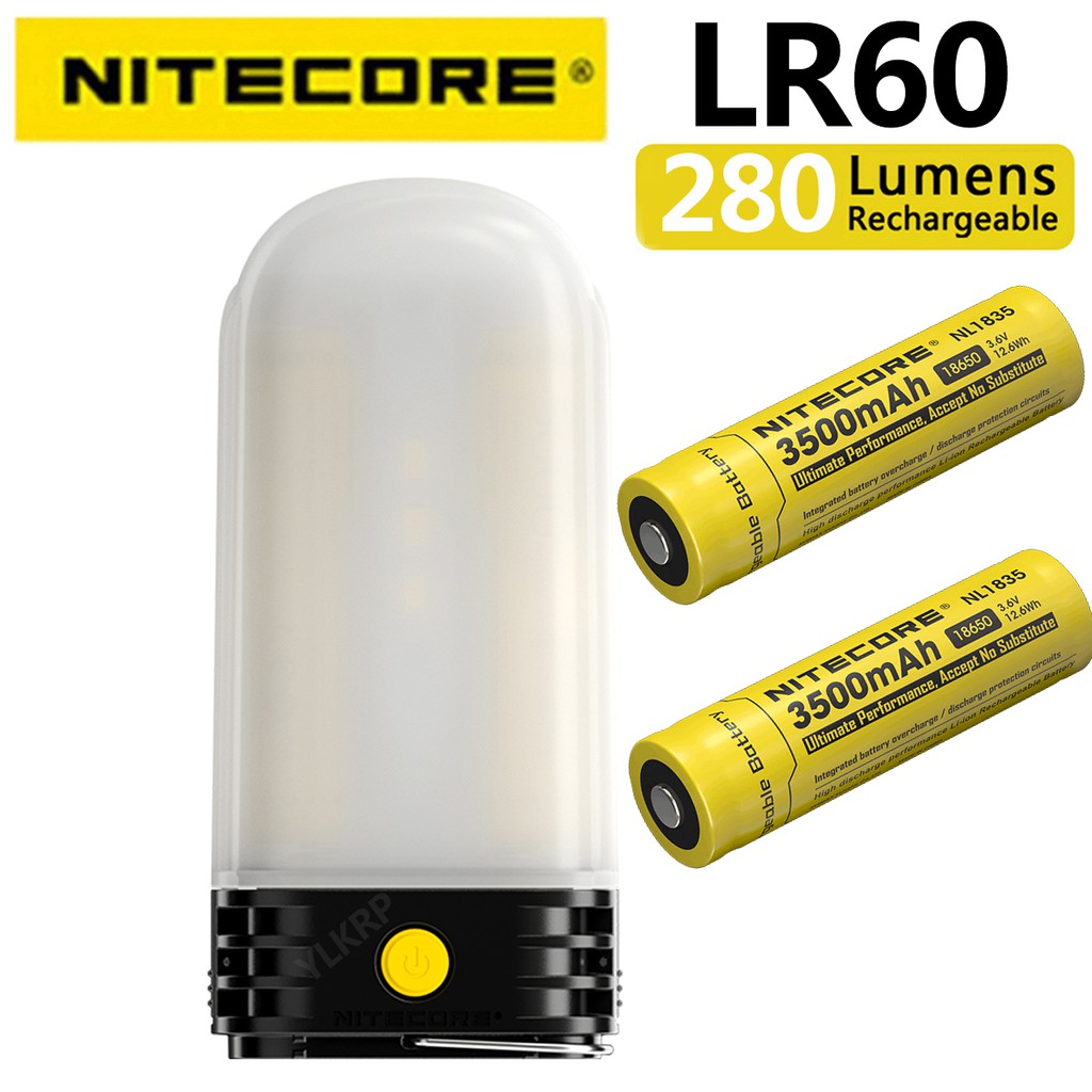 NITECORE LR60 280 lumens multi-function camp treasure, battery charger ...