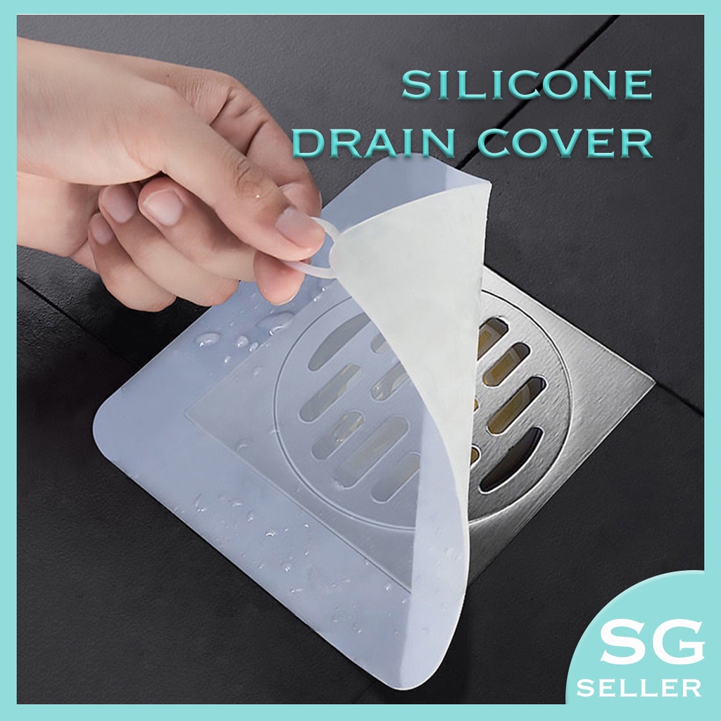 [SG Stock] Thicken Silicone Floor Drain Cover [Water Cannot Come Through] Bathroom Drainage Deodorant Pad