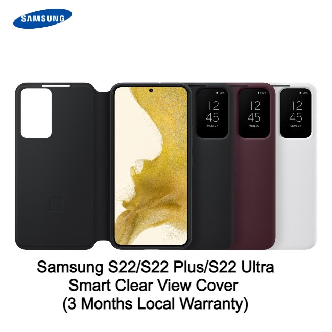 Samsung S22/S22 Plus/S22 Ultra Smart Clear View Cover (3 Months Local