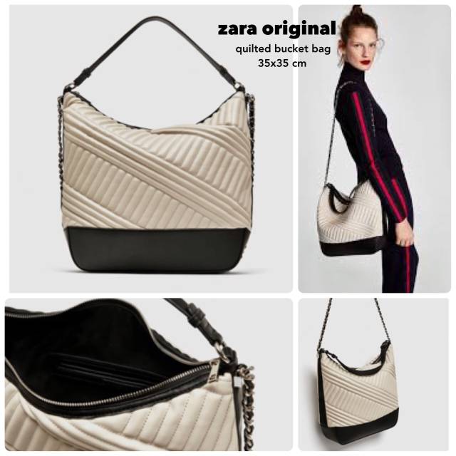 zara quilted tote bag