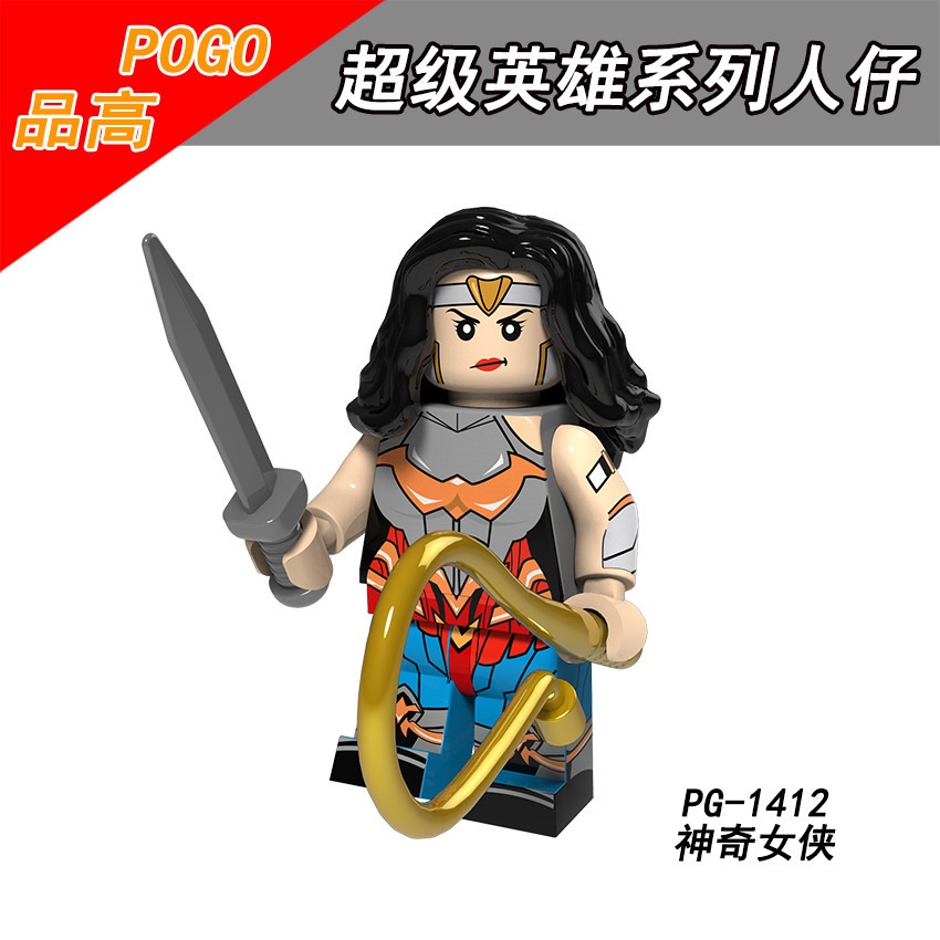 Lego Superhero Deadpool Death Knight Wonder Woman Yellow 