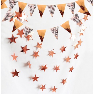 4M Star Garland Banner Paper Stars Streamer Bunting for Birthday Party Decoration Kids Room Decor Baby Shower Supplies #7