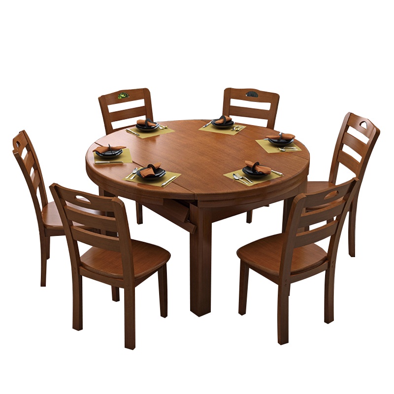 Solid Wood Dining Table Folding, Wood Dining Table Round