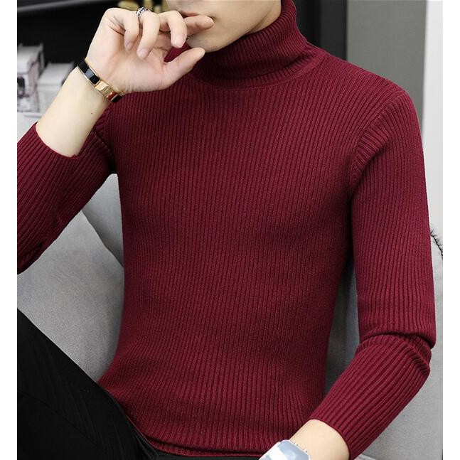 turtleneck red sweater