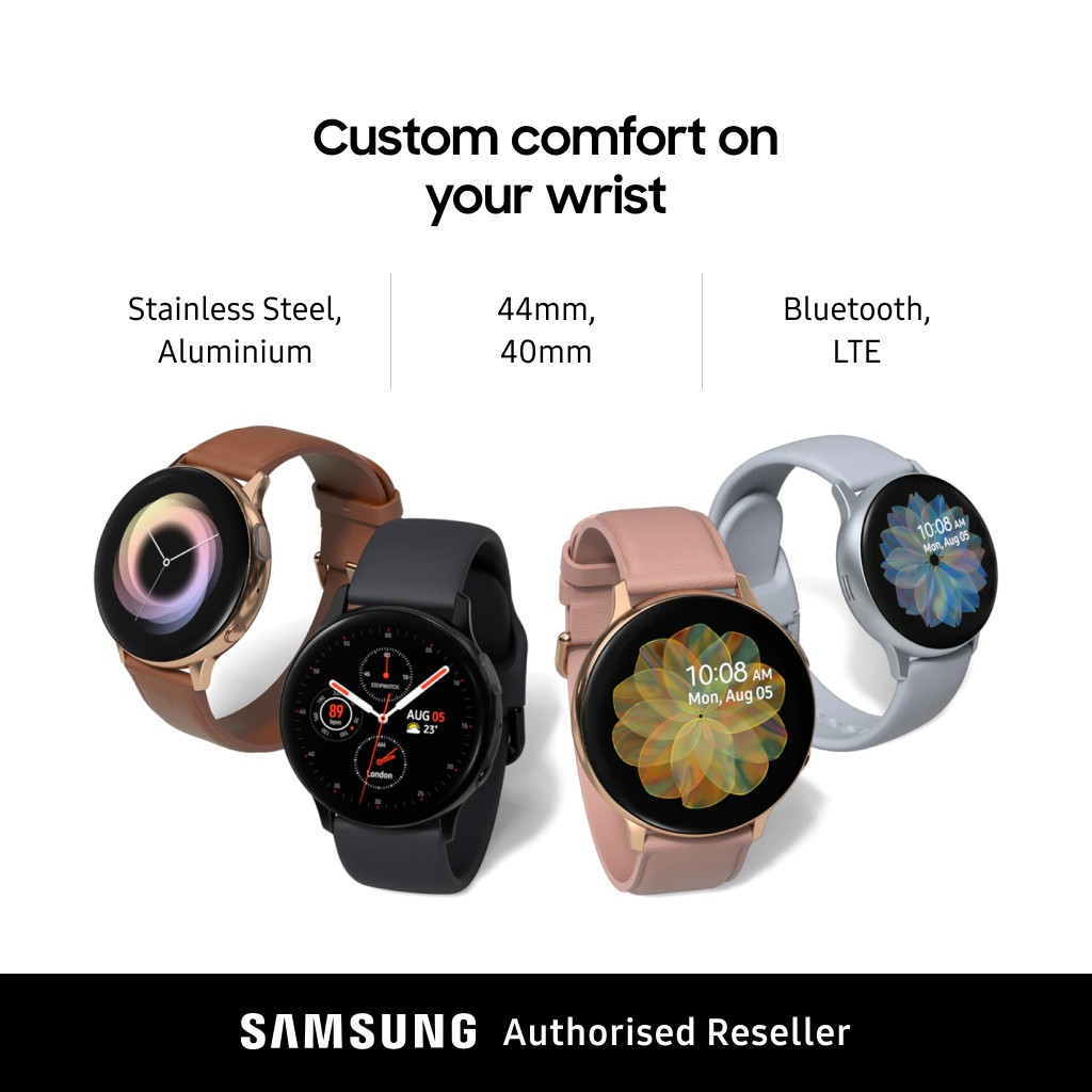 Samsung Galaxy Watch Active 2 Lte Stainless Steel 44mm Shopee Singapore