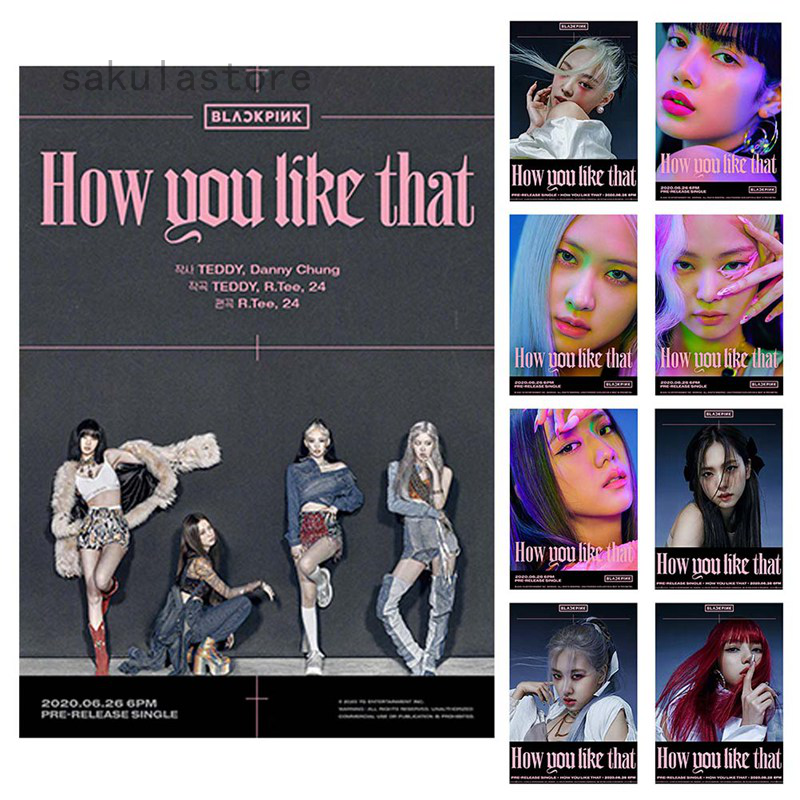 K Pop Blackpink Poster Lisa Jennie Rose And Jisoo Posters Wall Decor How You Like That Posters Shopee Singapore