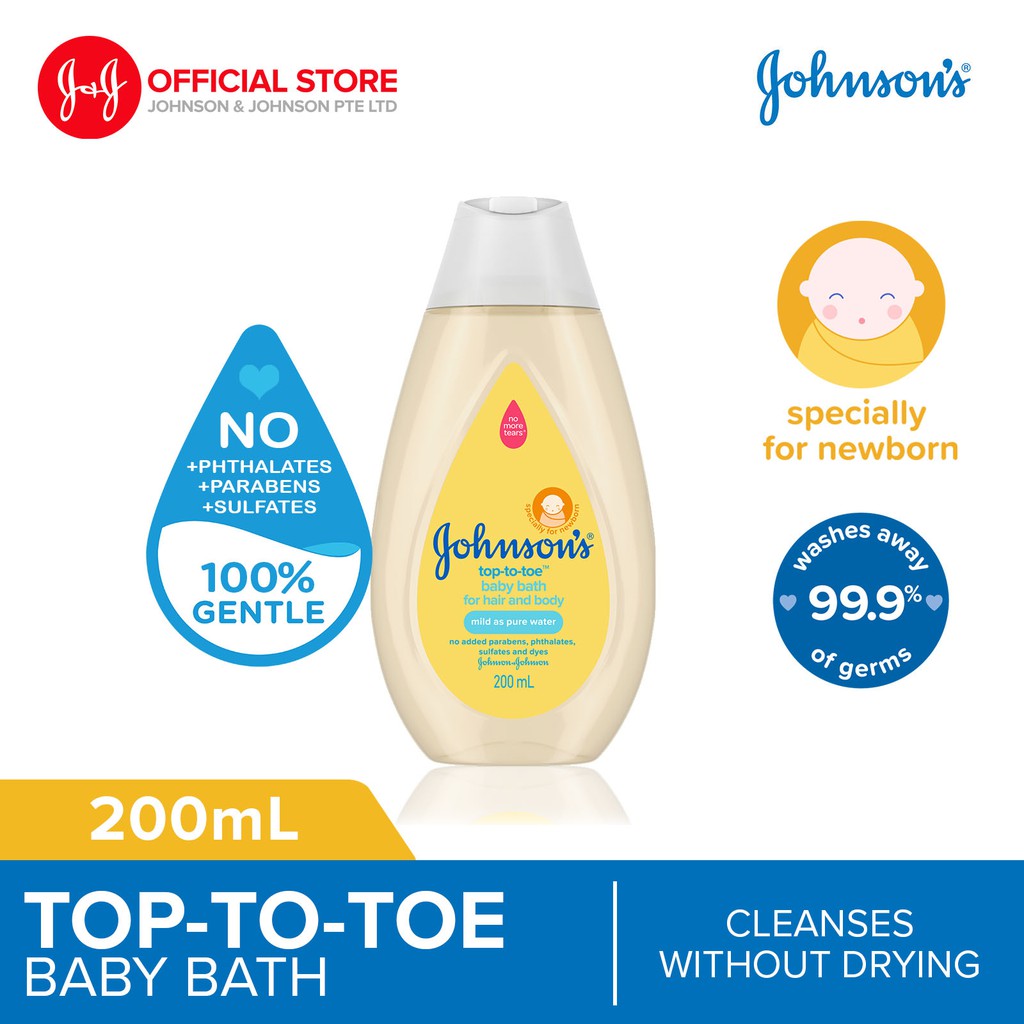 Johnson's Top to Toe Baby Bath 200ml Shopee Singapore