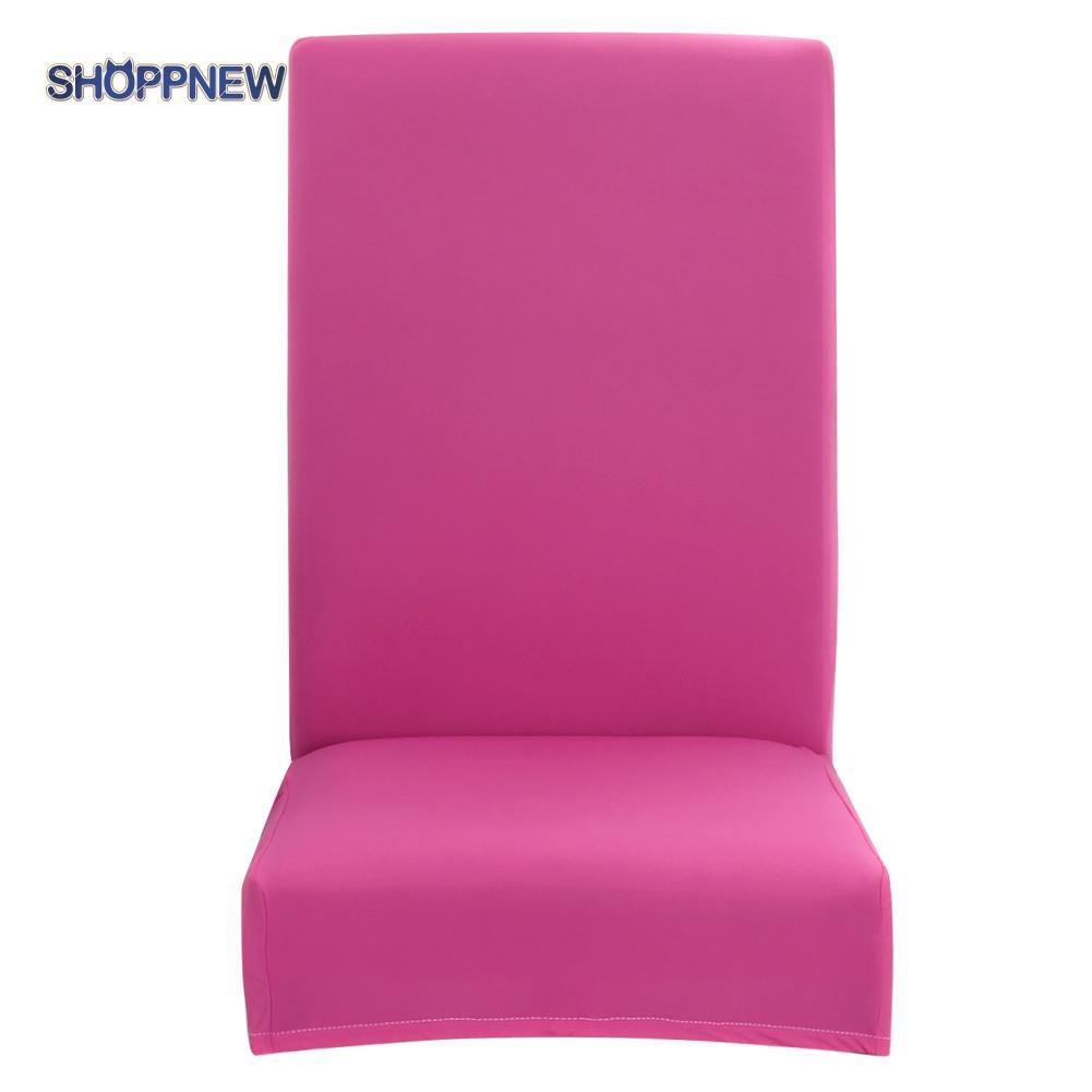 4 6pcs Thin Stretch Seat Case Pure Rose Color Elastic Chair Cover Slipcover Home