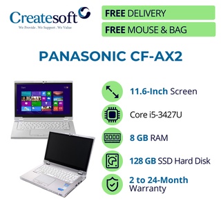 [FREE DELIVERY] Refurbished Panasonic Laptop CF-AX2 11.6” i5-3427U 8GB 128SSD (with warranty)