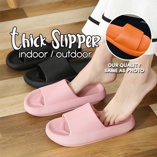 Bc Slipper Soft High Japanese Style Thick Sole House Sliper Indoor Outdoor Sandal Casual Selipar Tapak Tebal Tinggi Shopee Singapore