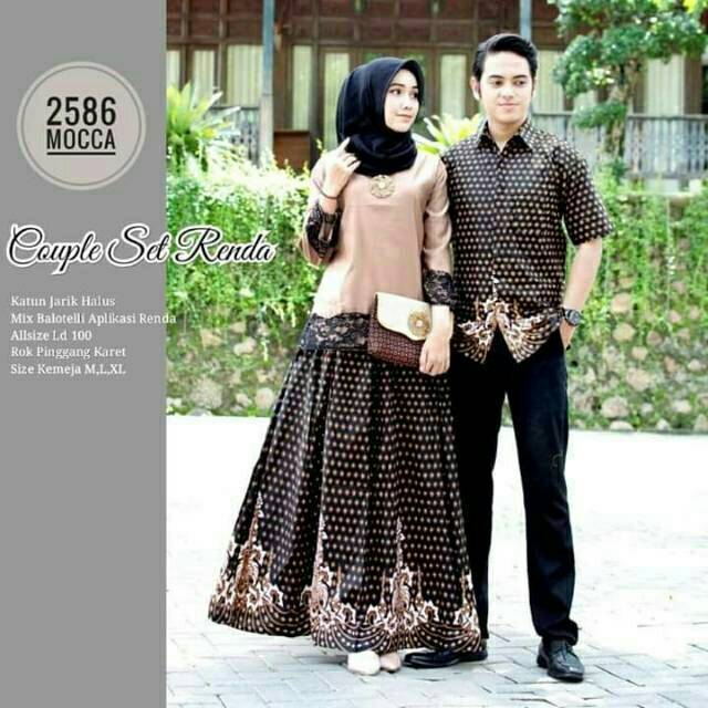 SHOPASHOP SOLO Couple  set  lace 2586 batik  dress couple  