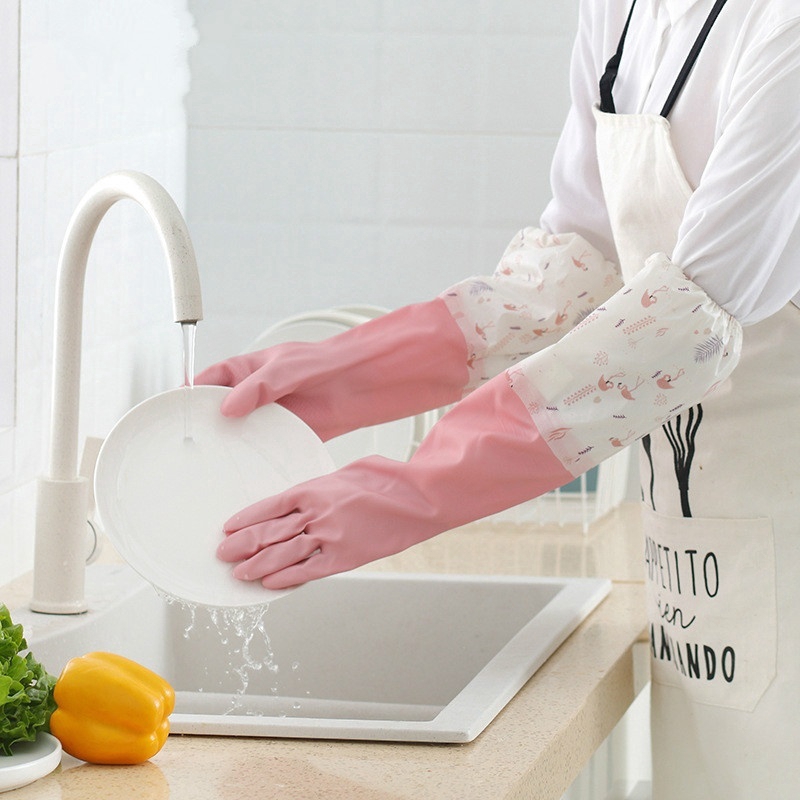 Cleaning Housework Lengthen Rubber Latex Kitchen Rubber Dishwashing ...