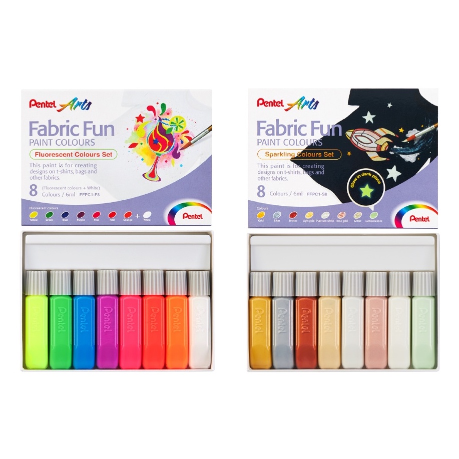 Pentel Arts Fabric Fun Paint Colours (8 Colours) | Shopee Singapore