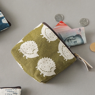 Image of thu nhỏ Cartoon Coin Purse Cute Animal Canvas Carry-on Storage Bag Zipper Coin Bag #3