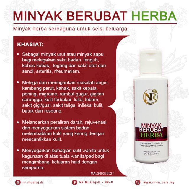 Nona Roguy Minyak Berubat Herba Shopee Singapore