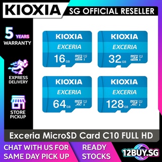 KIOXIA EXCERIA microSD 16GB 32GB 64GB 128GB 256GB MEX No Adaptor C10 U1 Full HD Read Speed Up To 100MB/s 12BUY.MEMORY