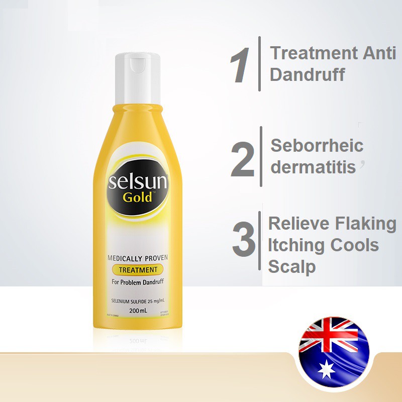 Selsun Gold Treatment 200mL Shampoo Medically Proven Treatment For Dandruff Control Australia 2.