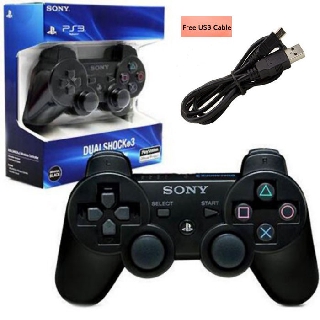 (1 Year Warranty) Good  Sony PS3 Playstation 3 Wireless Dualshock 3 SIXAXIS Controller With USB Cable
