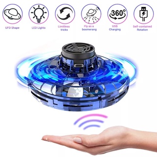 Flynova Mini Drone Led Ufo Type Flying Helicopter Spinner Fingertip Upgrade Flight Gyro Drone Airplanes Toys Adult Kids Gift