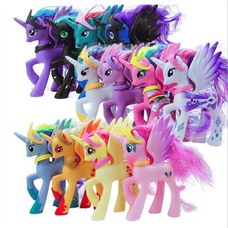 14cm My little pony cute pvc unicorn PVC little ponis horse action toy