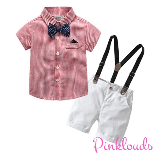 shorts suspenders bow tie
