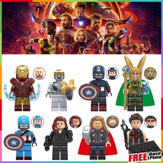 Thor Loki Minifigures Marvel The Avengers Black Widow Captain America Hawkeye Chitauri Mini Figures Collection #0